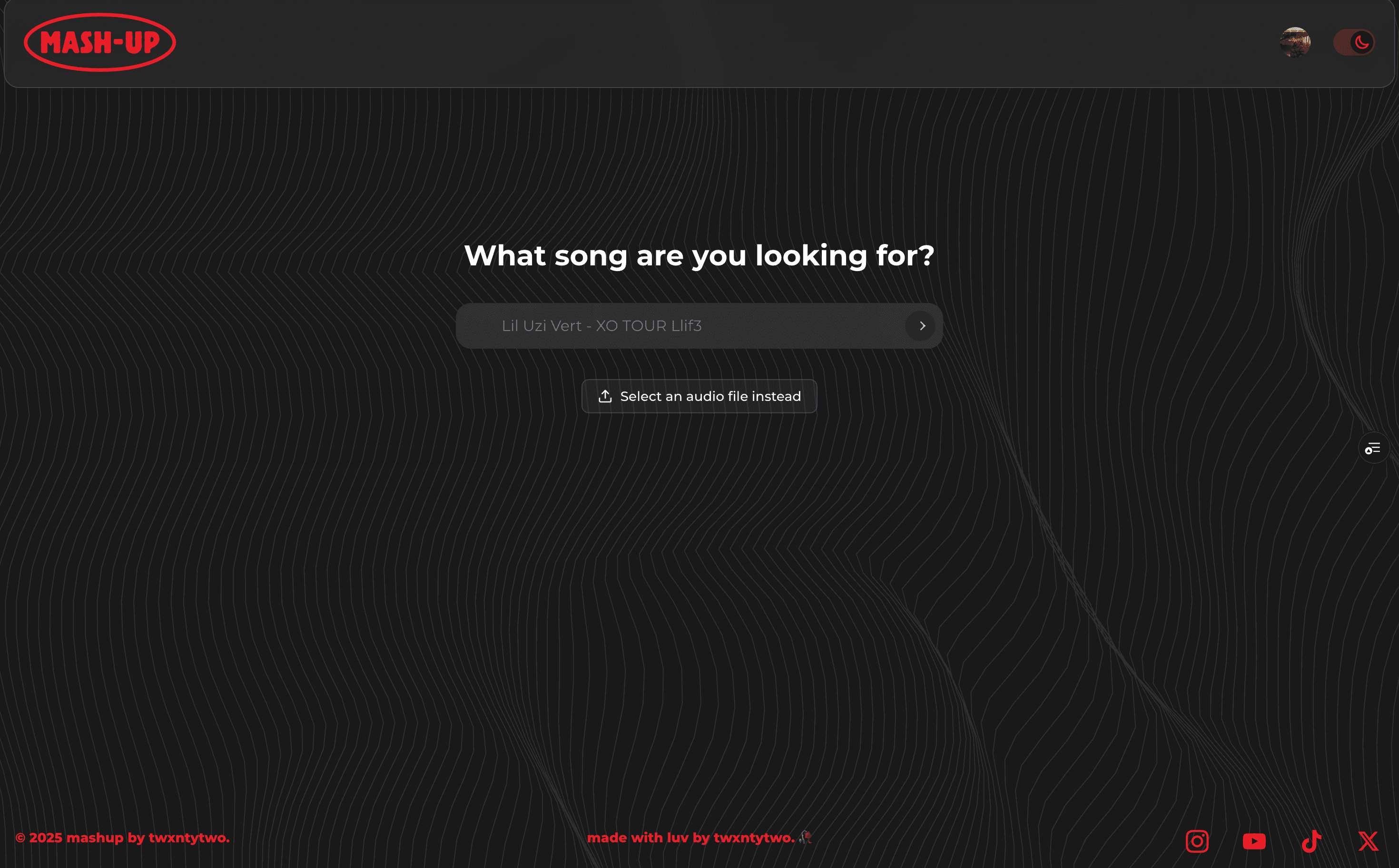 mash-up screenshot